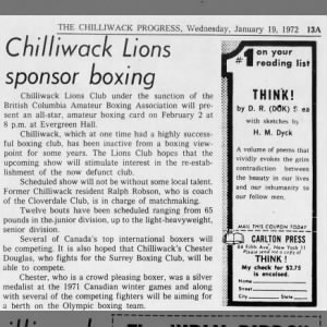 Chilliwack Lions Sponsor Boxing